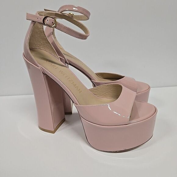 STUART WEITZMAN Skyhigh 145 Platform Sandal 5" Pink Women’s Size 39.5/ US 9 - Picture 1 of 10
